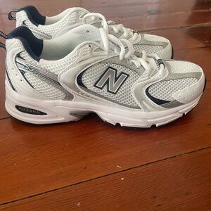 New Balance 530 White and Blue Running Shoes